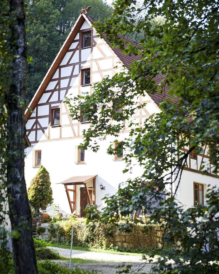 Appartment Muehlberg Obermuehle 키르헨시텐바흐 외부 사진